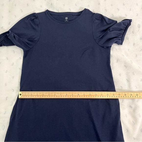 Uniqlo Girls Smooth Cotton Jersey Dress - Navy, Size 150/Adult Small - Picture 11 of 16